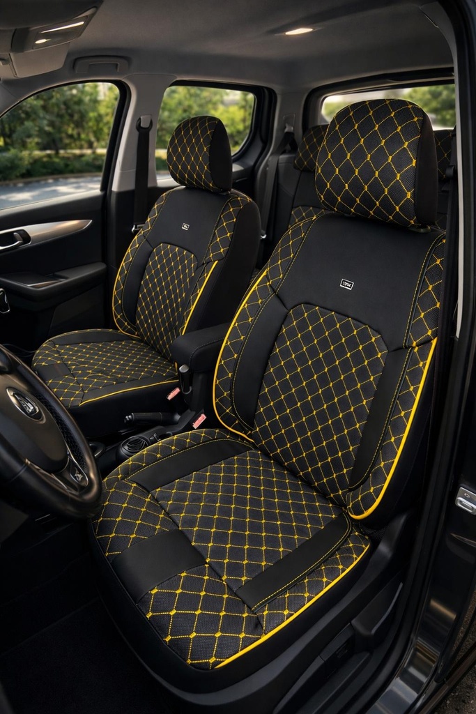 Honda Civic Fb7 Araçlara Uyumlu Oto Koltuk Kılıfı Seti- Efesum Sarı 
