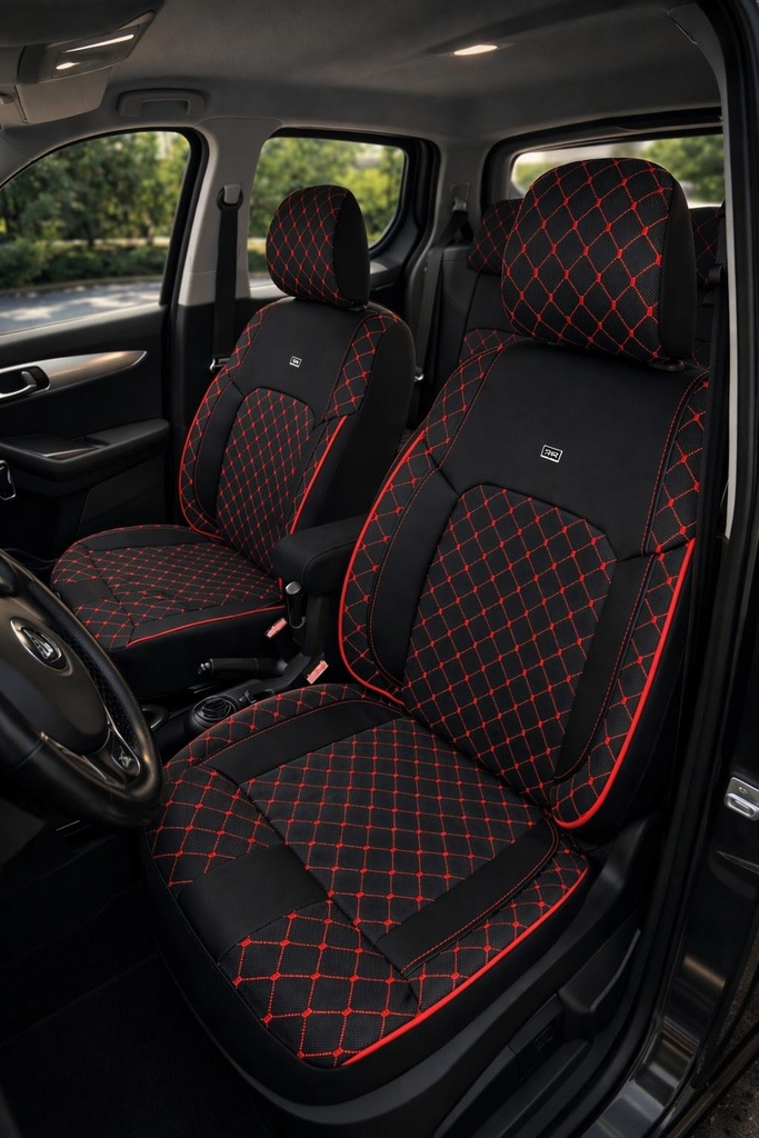 Renault Megane 1 Araçlara Uyumlu Oto Koltuk Kılıfı Seti- Efesum Kırmızı